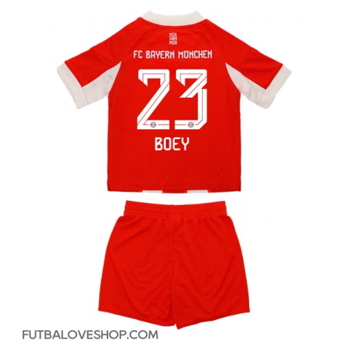 Dres Bayern Munich Sacha Boey #23 Domáci pre deti 2025-26 Krátky Rukáv (+ trenírky)